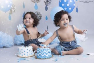 Sibling Cake Smash Photoshoot Shipra Amit Chhabra