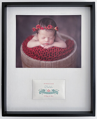 Customised Leather Birth Announcement